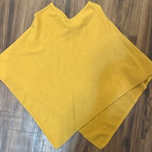Mustard Yellow Poncho One Size